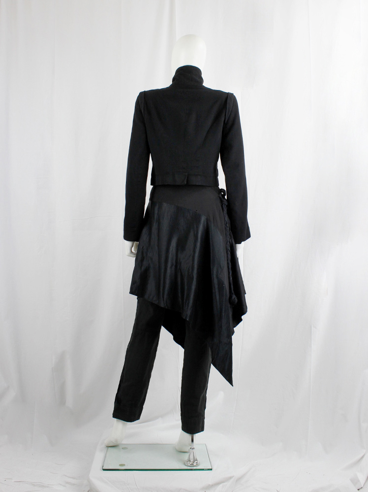 vintage Ann Demeulemeester short jacket with curved front button closure fall 2006 (8)