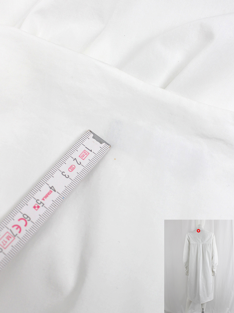 vintage Christophe Lemaire white minimalist oversized shirt dress with pleated sleeve inserts (15)