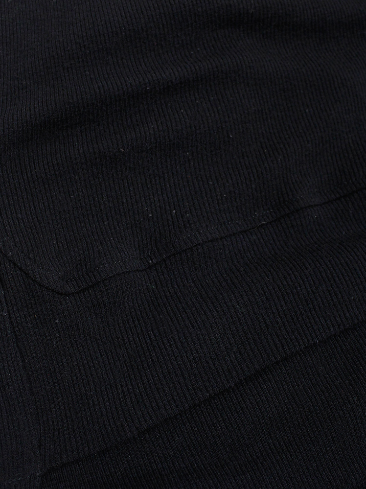 vintage Maison Margiela MM6 black maxi dress with short back and semi-detached turtleneck fall 2014 (18)