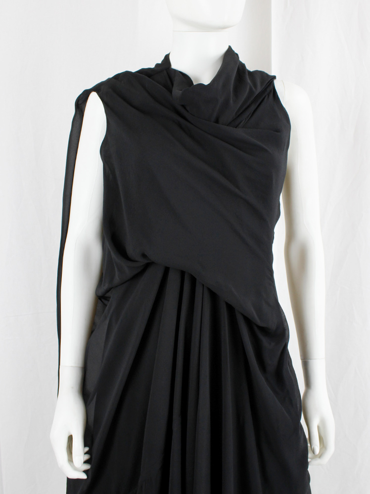 vintage Rick Owens ISLAND double layered tornado dress with draping and pleats spring 2013 (14)